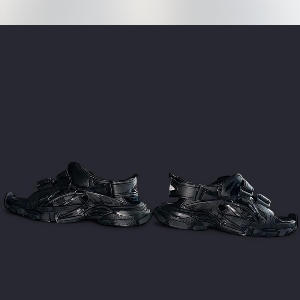 Balenciaga Track Sandals in Black - Picture 3 of 5